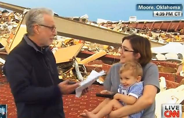 Rebecca Vitsum with Wolf Blitzer